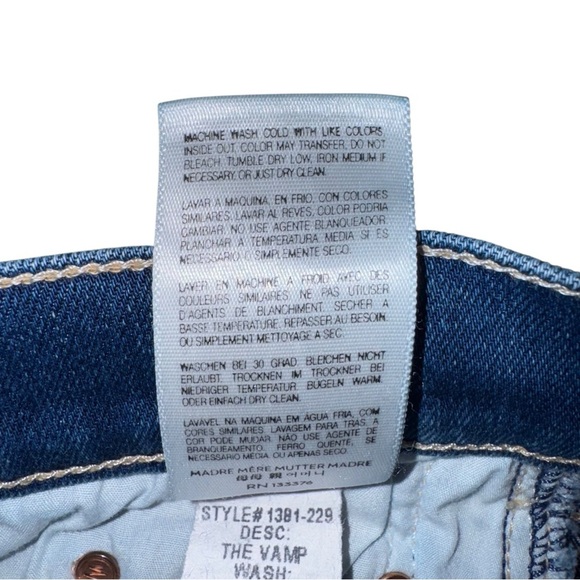 MOTHER The Vamp Spiked Heels to Tractor Wheels Skinny Ankle Jeans Blue Size 27 - Picture 15 of 15